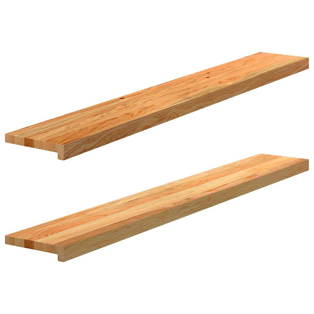 vidaXL Fensterbänke 2 Stk. Hellbraun 140x20x2 cm Massivholz Eiche