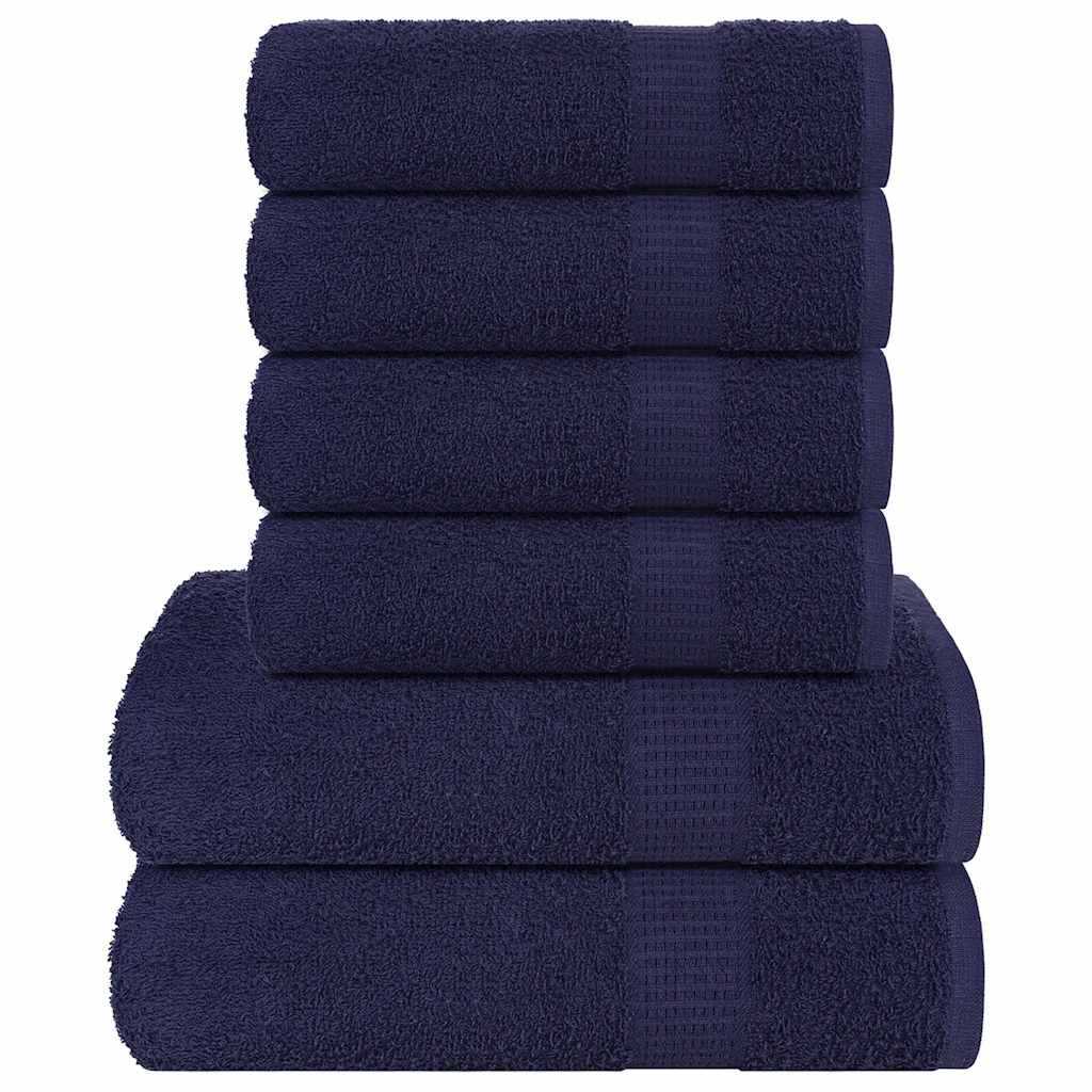 vidaXL 6-tlg. Handtuch-Set FROGN Marineblau 360 g/m²