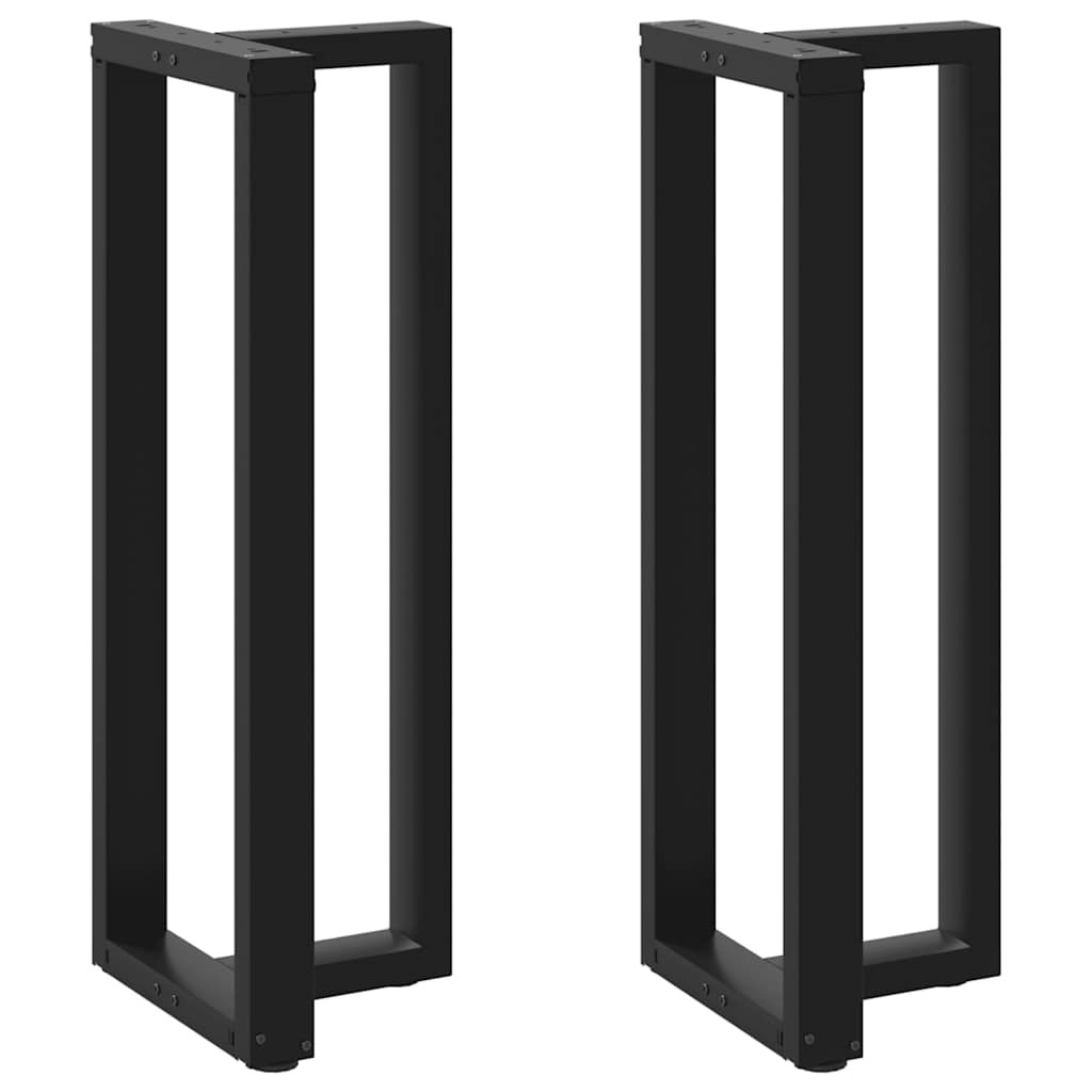 vidaXL Bartischbeine T-Form 2 Stk. Schwarz 40x35x(110-111) cm Stahl