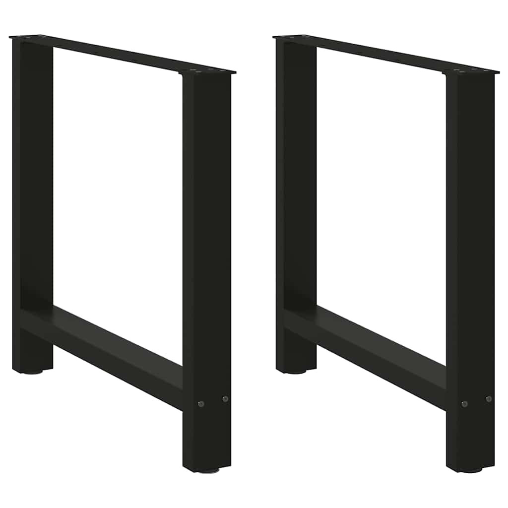 vidaXL Esstischbeine Schwarz 2 Stk. 80x(72-73) cm Stahl
