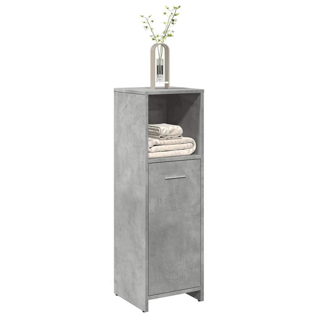 vidaXL Badezimmerschrank Betongrau 30x30x95 cm Holzwerkstoff