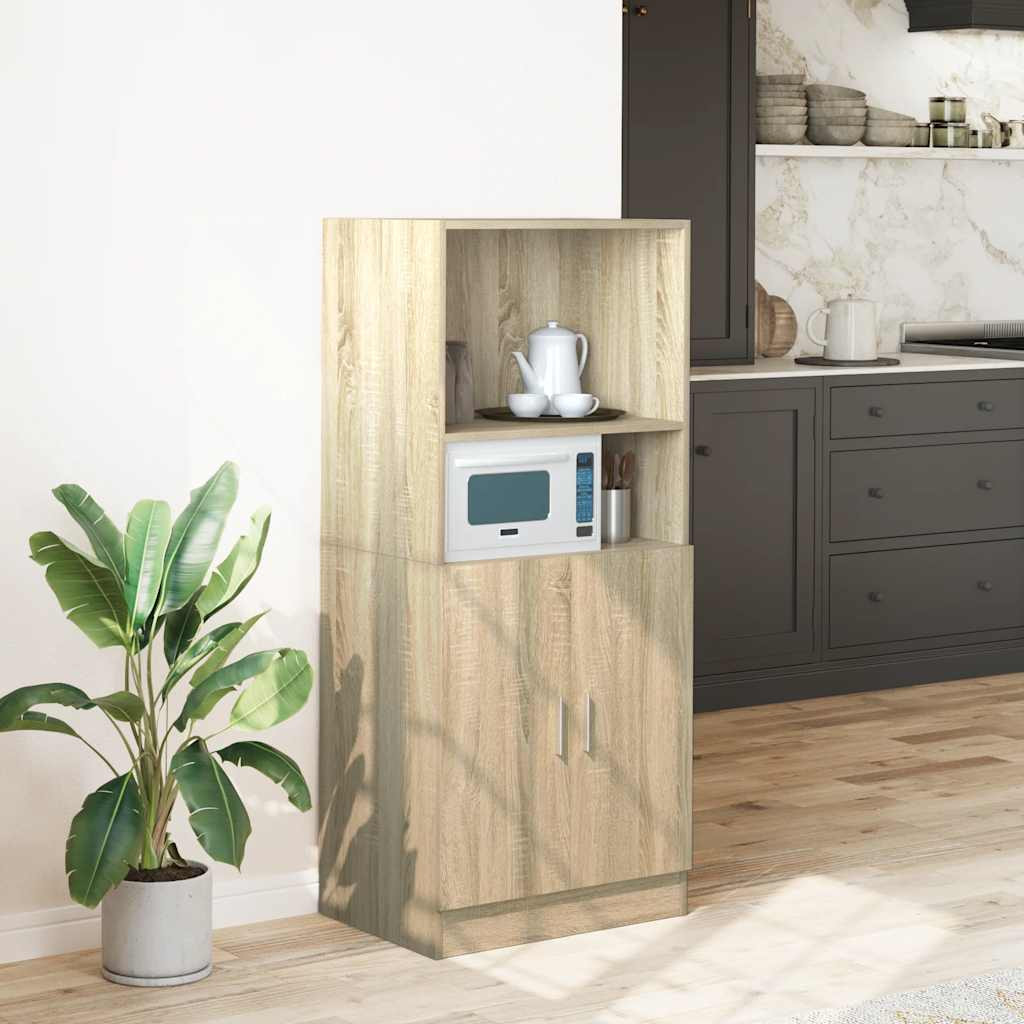 vidaXL Küchenschrank Sonoma-Eiche 57x41,5x131,5 cm Holzwerkstoff