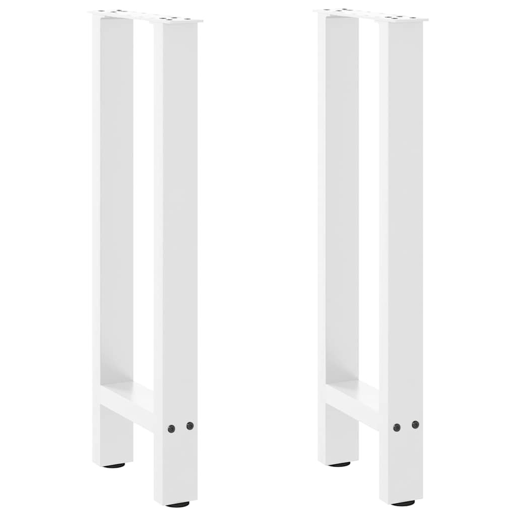vidaXL Konsolentischbeine Weiß 2 Stk. 38x(72-73) cm Stahl