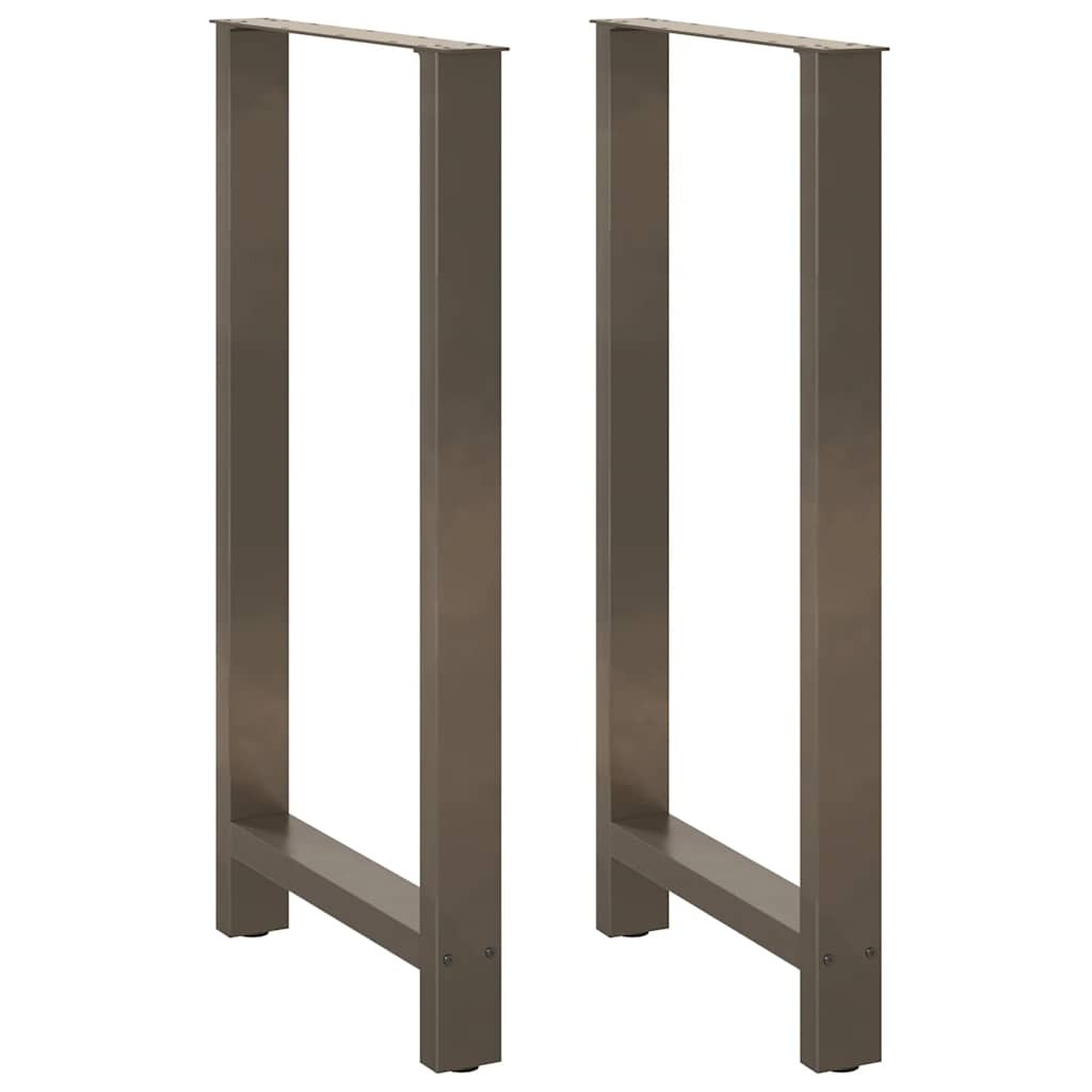 vidaXL Bartischbeine Naturstahl 2 Stk. 60x(110-111) cm Stahl