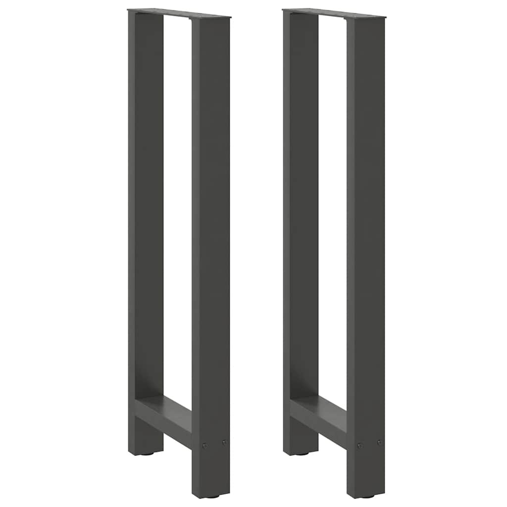 vidaXL Bartischbeine Anthrazit 2 Stk. 40x(110-111) cm Stahl