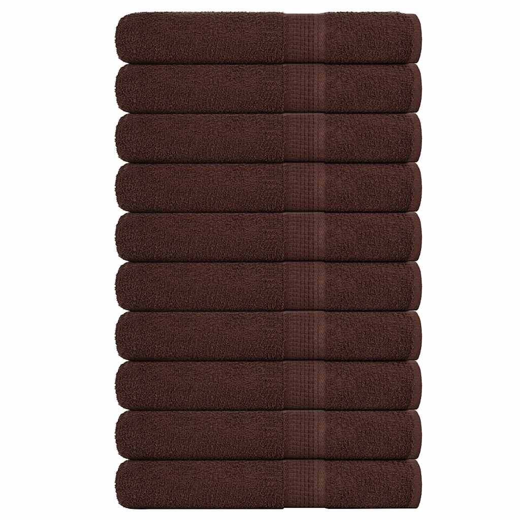 vidaXL Saunatücher FROGN 10 Stk. Braun 80x200 cm 360 g/m²