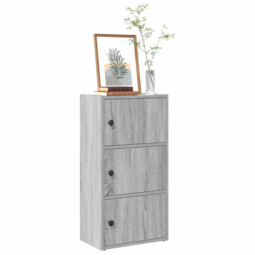 vidaXL Bücherregal Grau Sonoma 40x24x77 cm Holzwerkstoff