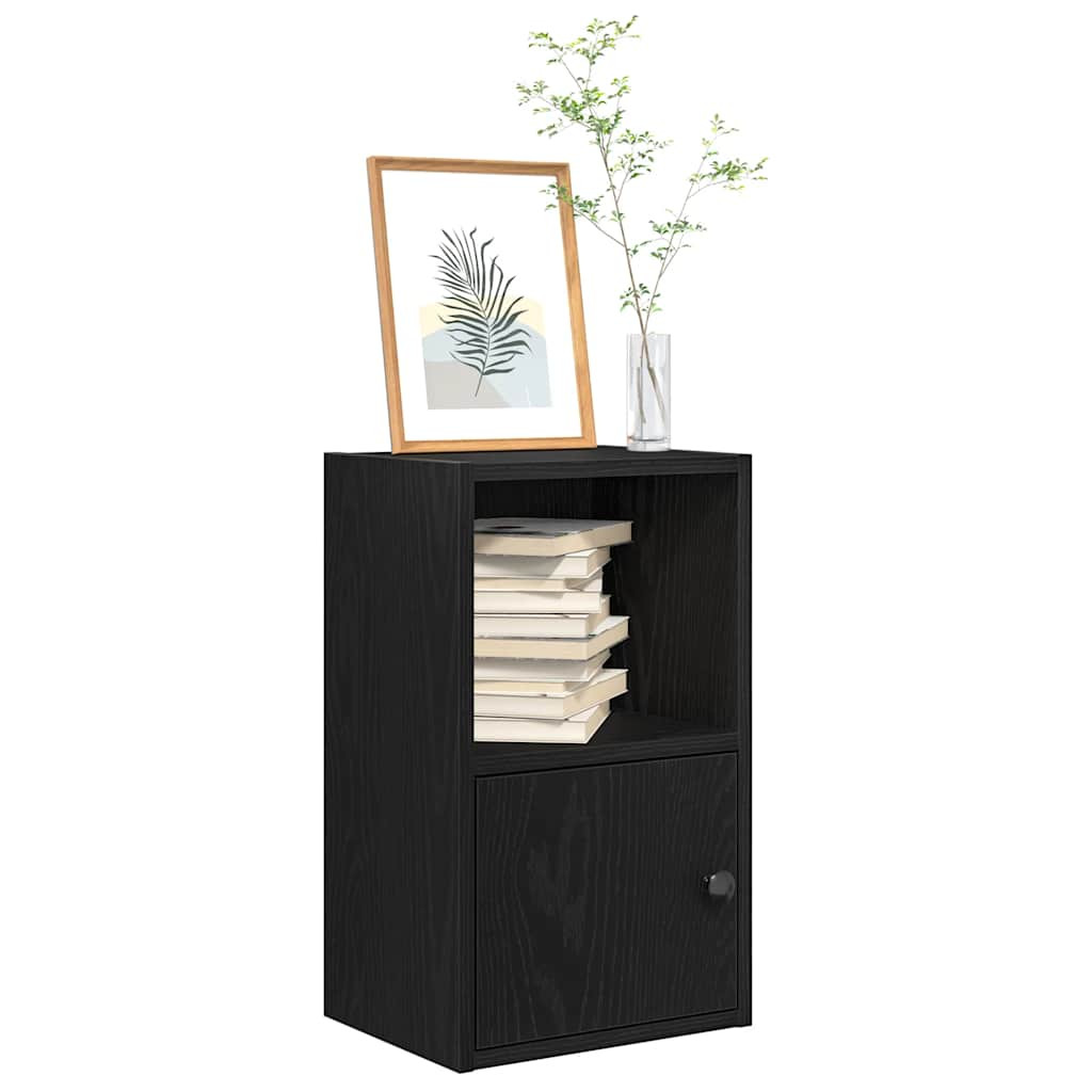 vidaXL Bücherregal Schwarz Eichen-Optik 31x24x52 cm Holzwerkstoff