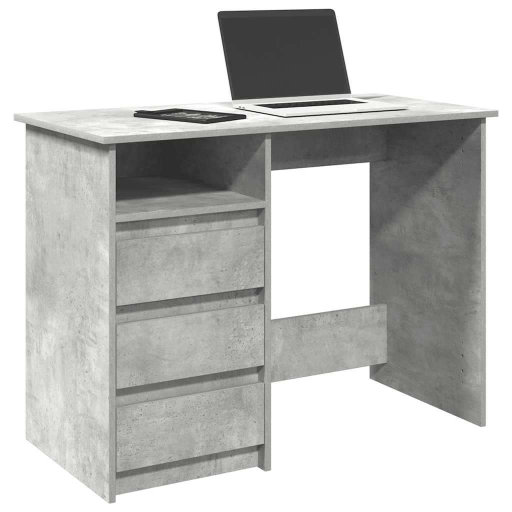 vidaXL Schreibtisch Betongrau 102x50x75 cm Holzwerkstoff