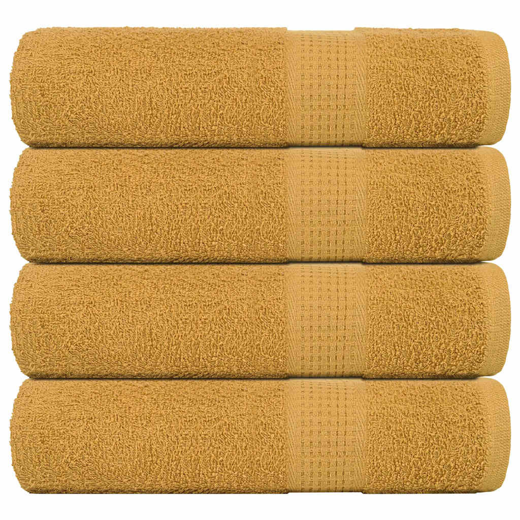 vidaXL Handtücher FROGN 4 Stk. Gold 50x100 cm 360 g/m²