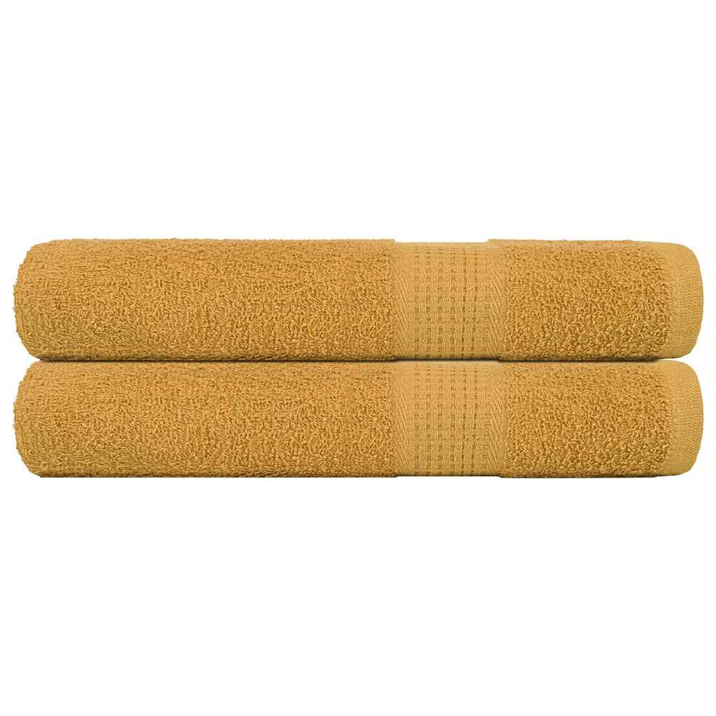 vidaXL Handtücher FROGN 2 Stk. Gold 100x200 cm 360 g/m²