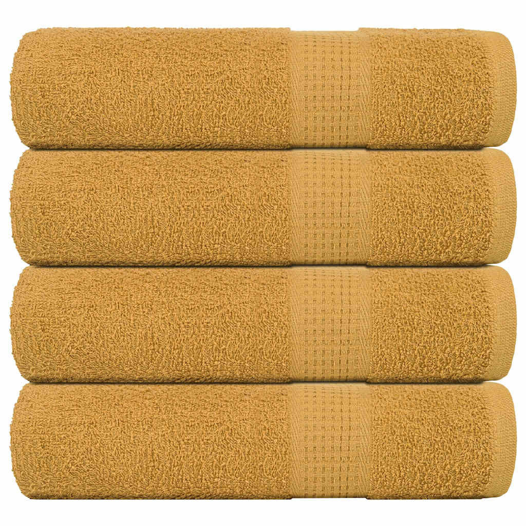 vidaXL Badetücher FROGN 4 Stk. Gold 100x150 cm 360 g/m²