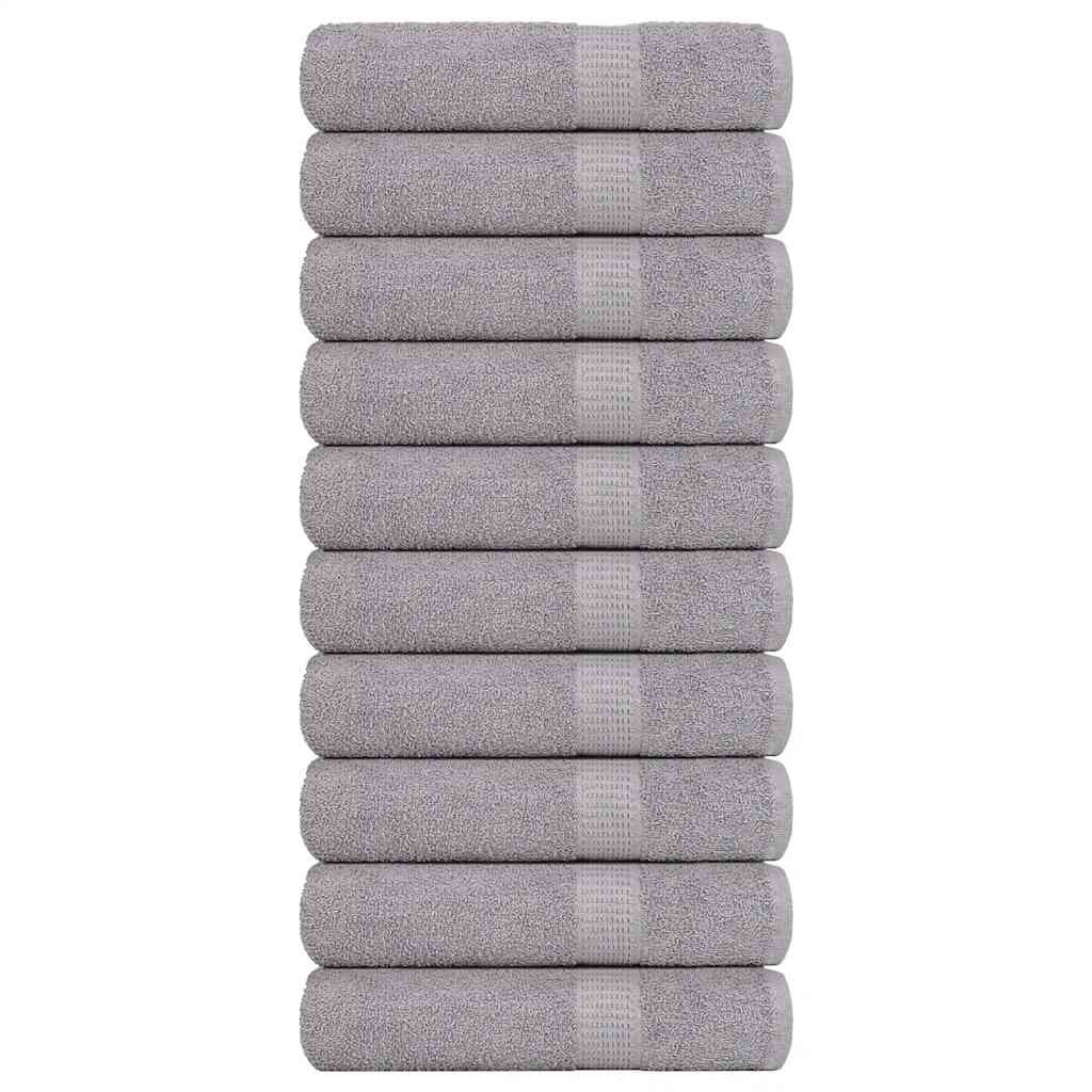vidaXL Handtücher FROGN 10 Stk. Grau 50x100 cm 360 g/m²