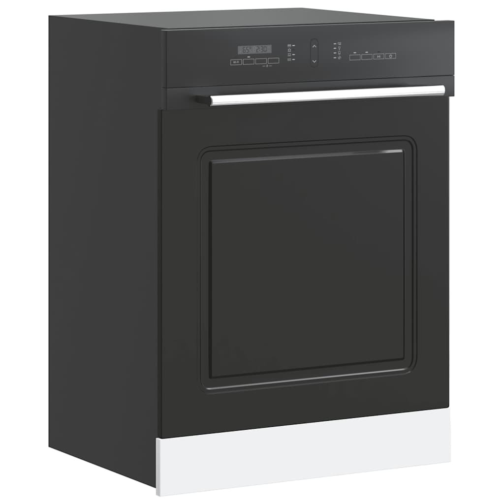 vidaXL Geschirrspülerblende Kalmar Schwarz 60x1,5x57 cm Holzwerkstoff