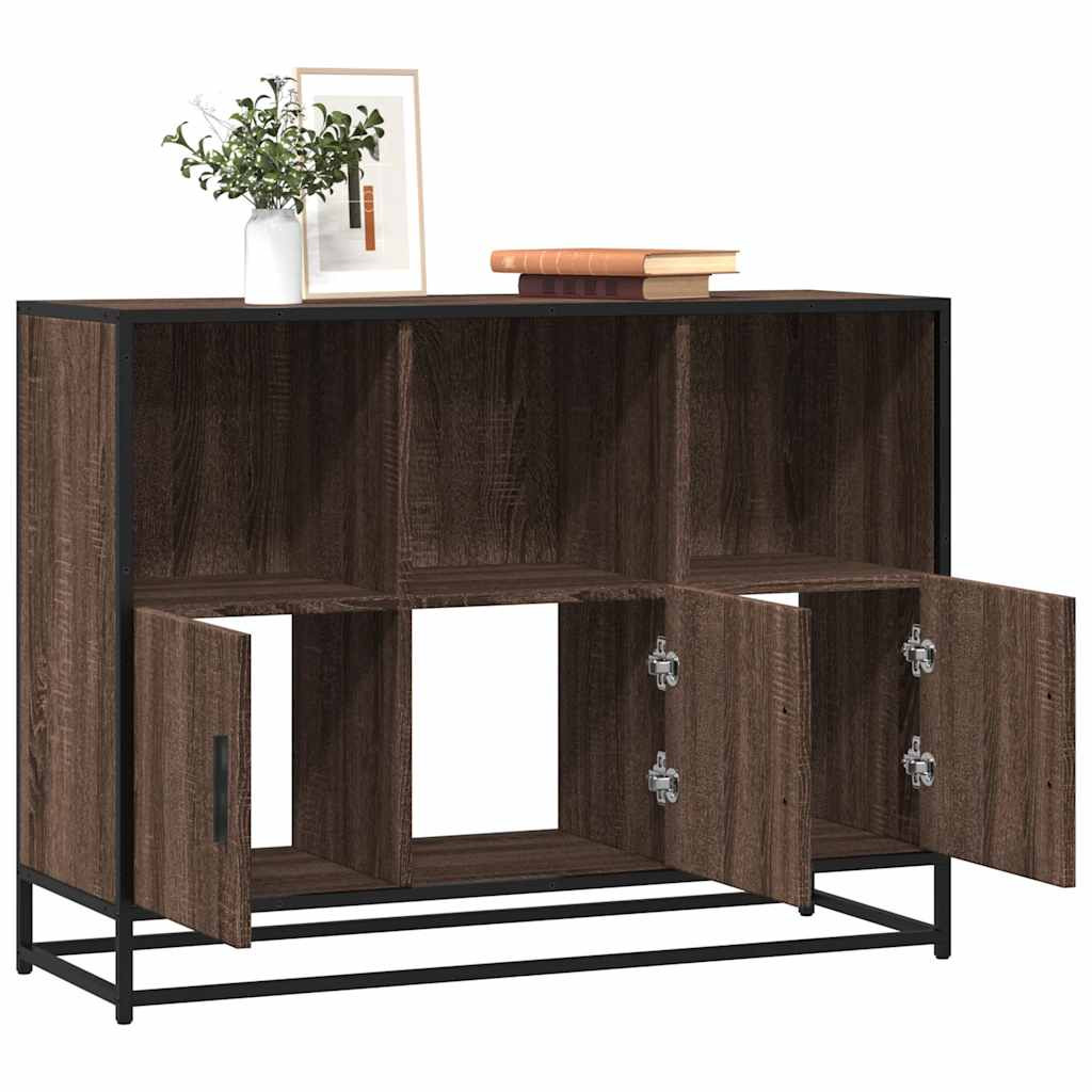 vidaXL Sideboard Braun Eichen-Optik 100x35x76 cm Holzwerkstoff