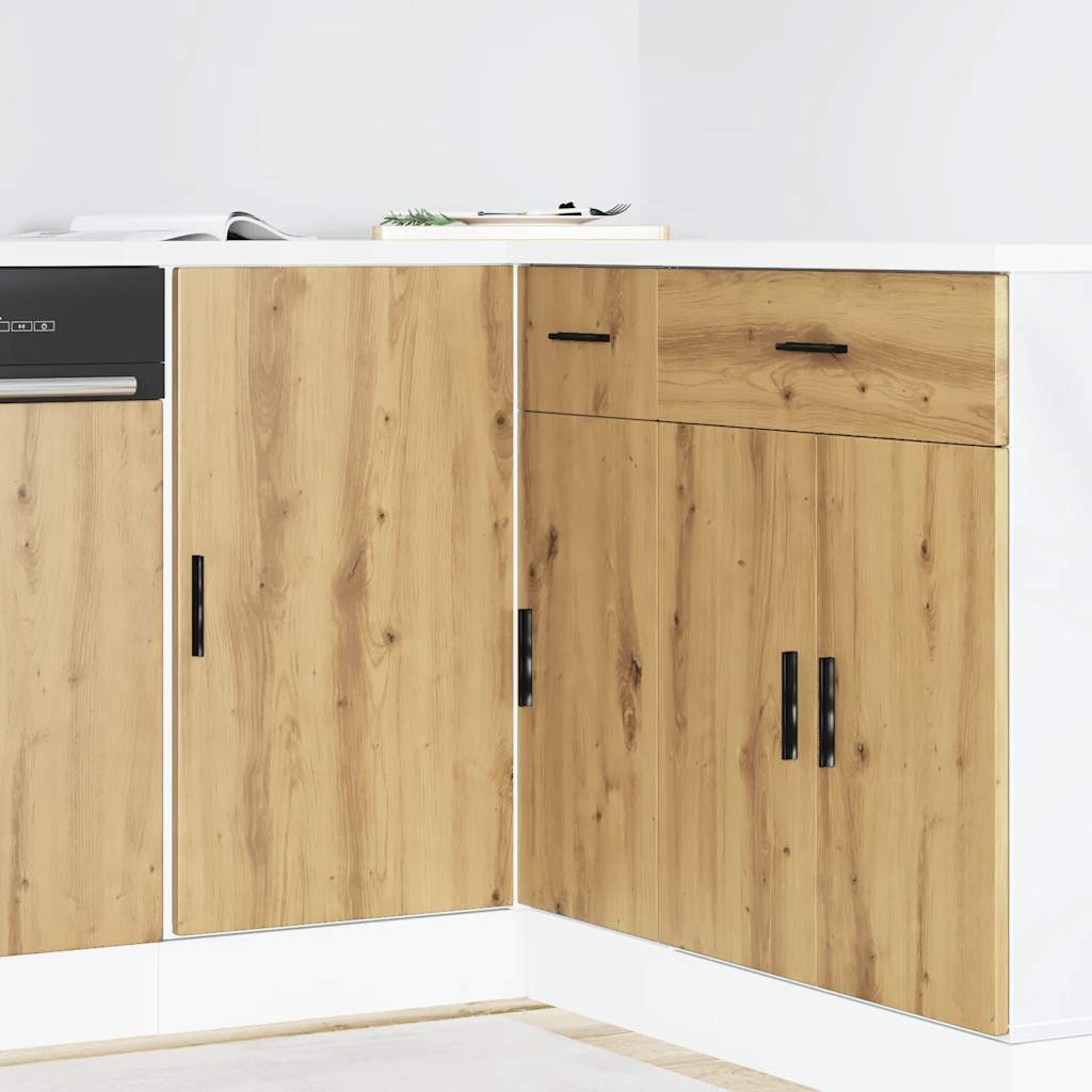 vidaXL Küchenunterschrank Lyon Artisan-Eiche Holzwerkstoff