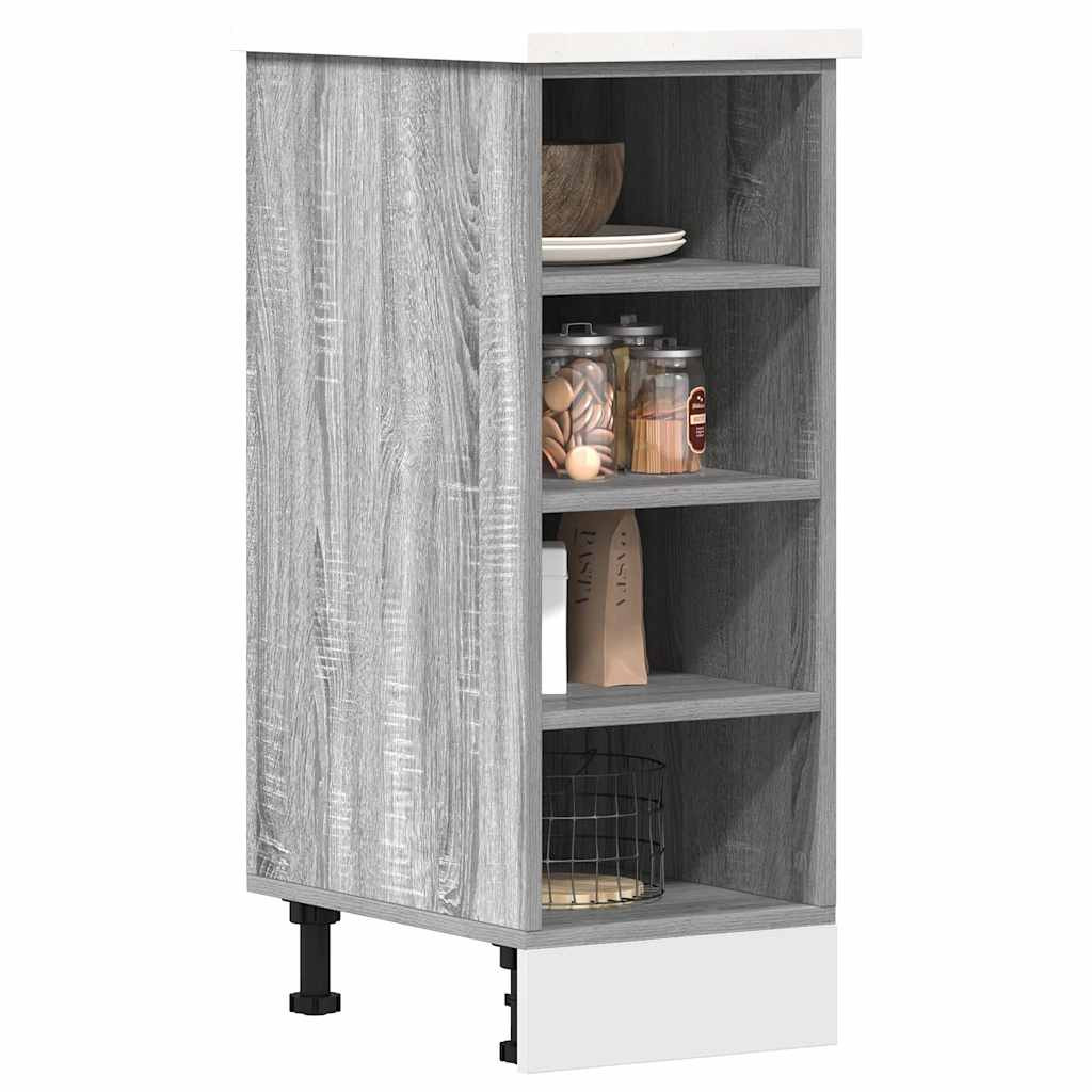 vidaXL Unterschrank Riga Grau Sonoma 30x44,5x81,5 cm Holzwerkstoff