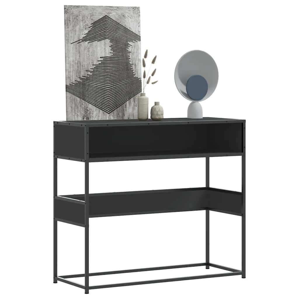 vidaXL Konsolentisch Schwarz 90x35x80 cm Holzwerkstoff