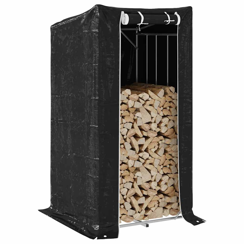 vidaXL Brennholzregal mit Regenschutz 100x100x200 cm Verzinkter Stahl