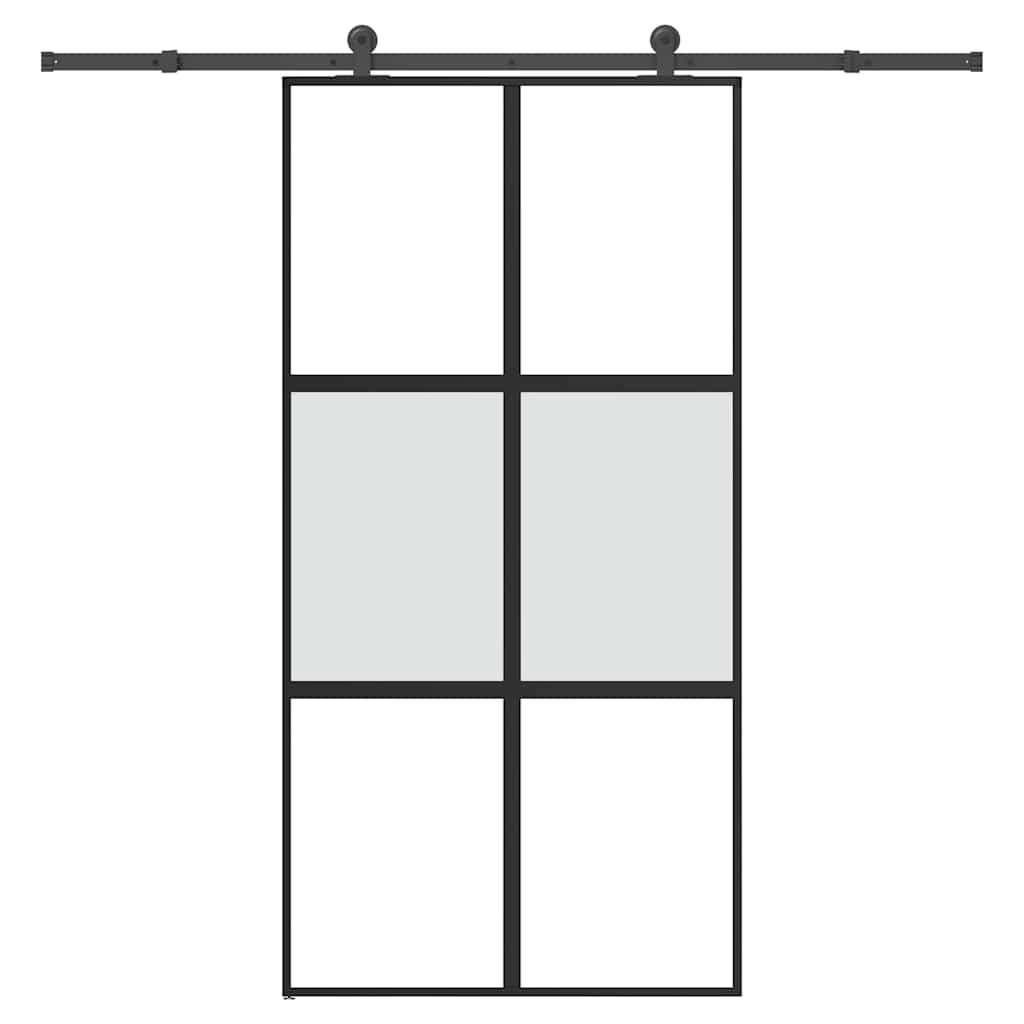 vidaXL Schiebetür mit Beschlag 102,5x205 cm Hartglas & Aluminium