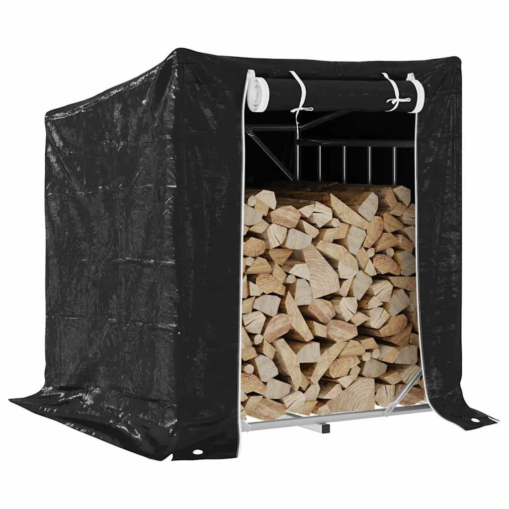 vidaXL Brennholzregal mit Regenschutz 100,5x100,5x110,5 cm