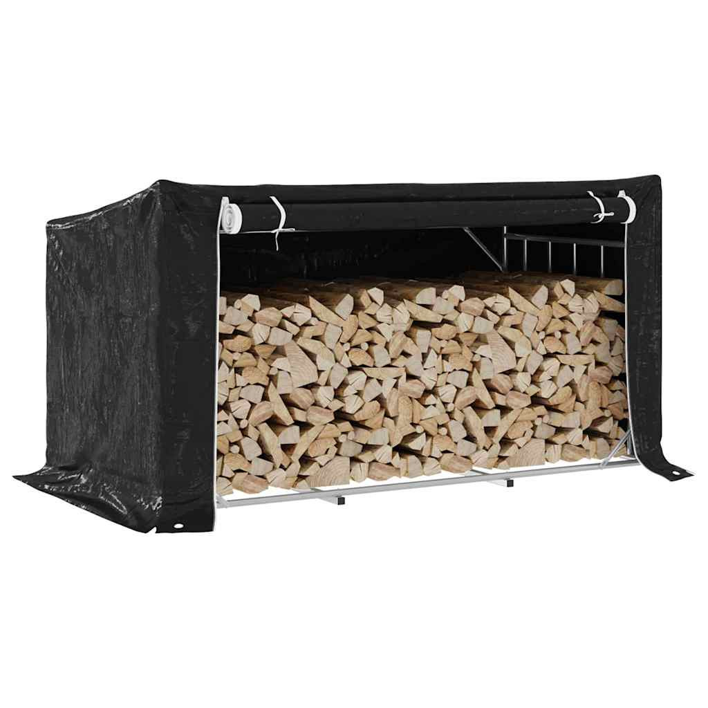 vidaXL Brennholzregal mit Regenschutz 200,5x100,5x110,5 cm