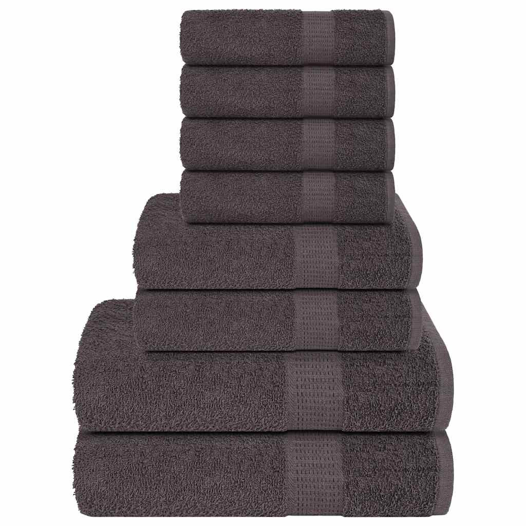vidaXL 8-tlg. Handtuch-Set FROGN Anthrazit 360 g/m²