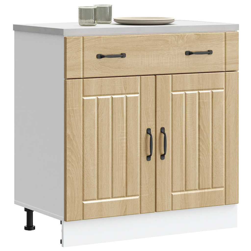 vidaXL Küchen-Unterschrank Lucca Sonoma-Eiche Holzwerkstoff