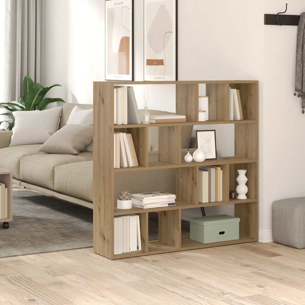 vidaXL Bücherregal/Raumteiler Artisan-Eiche 105x24x102 cm