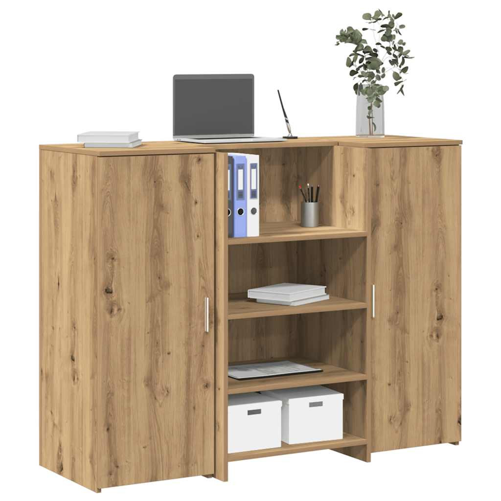 vidaXL Empfangstheke Artisan-Eiche 135x50x103,5 cm Holzwerkstoff