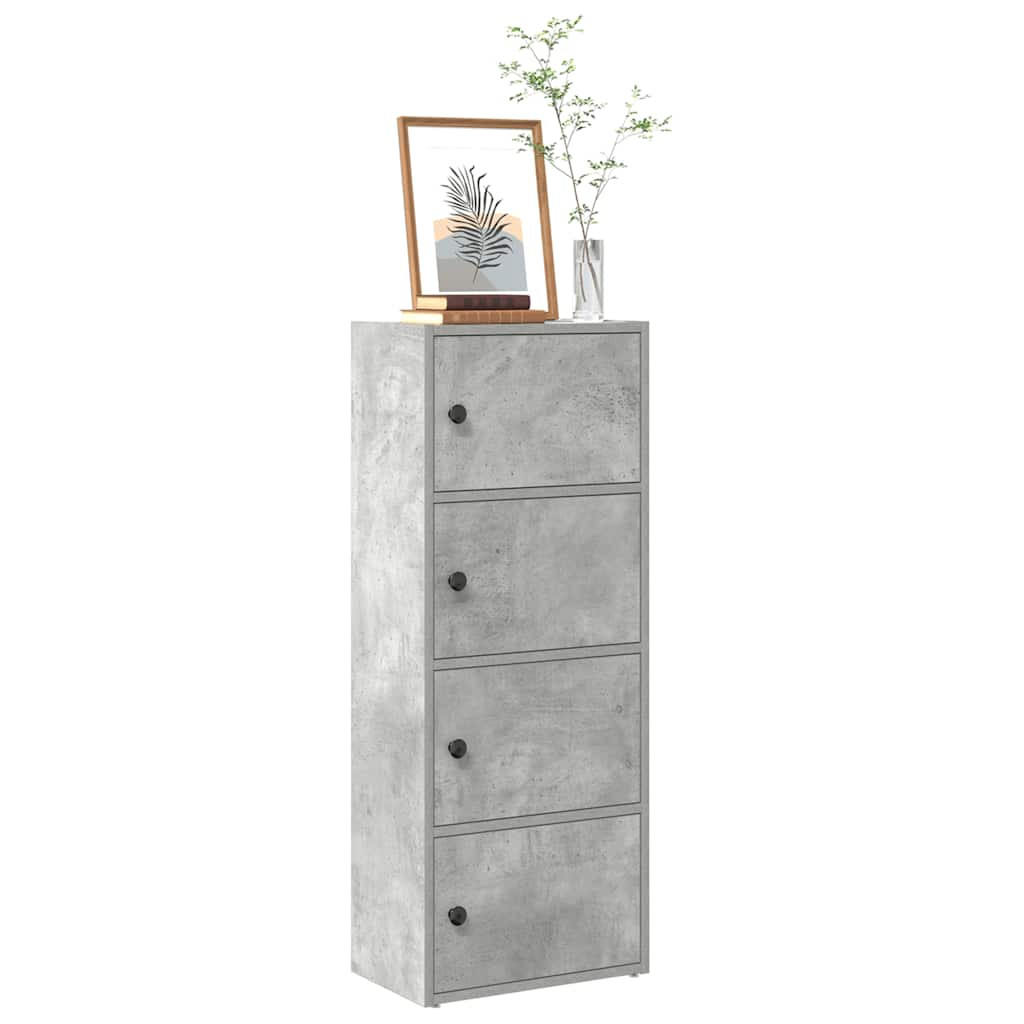 vidaXL Bücherregal Betongrau 40x24x102 cm Holzwerkstoff