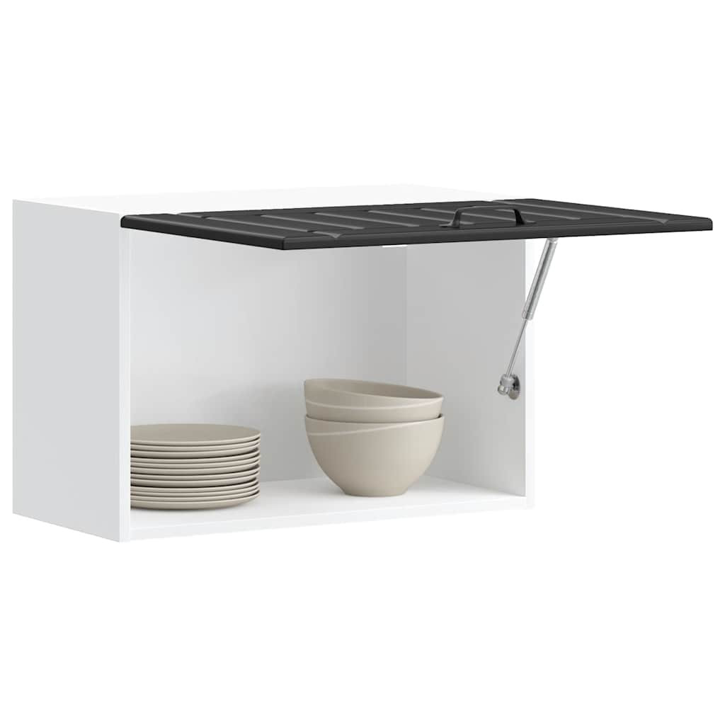 vidaXL Küchen-Hängeschrank Lucca Schwarz Holzwerkstoff