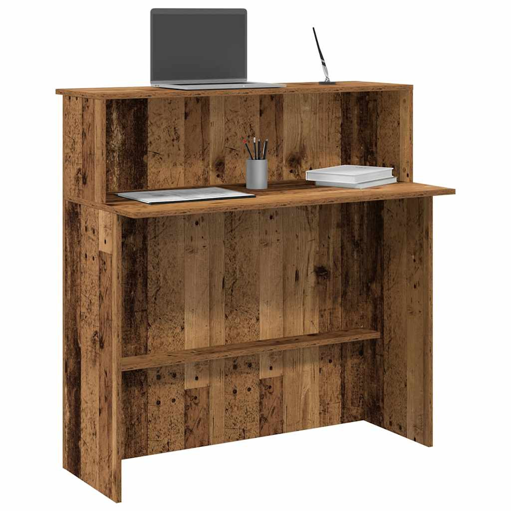 vidaXL Empfangstheke Altholz-Optik 100x50x103,5 cm Holzwerkstoff