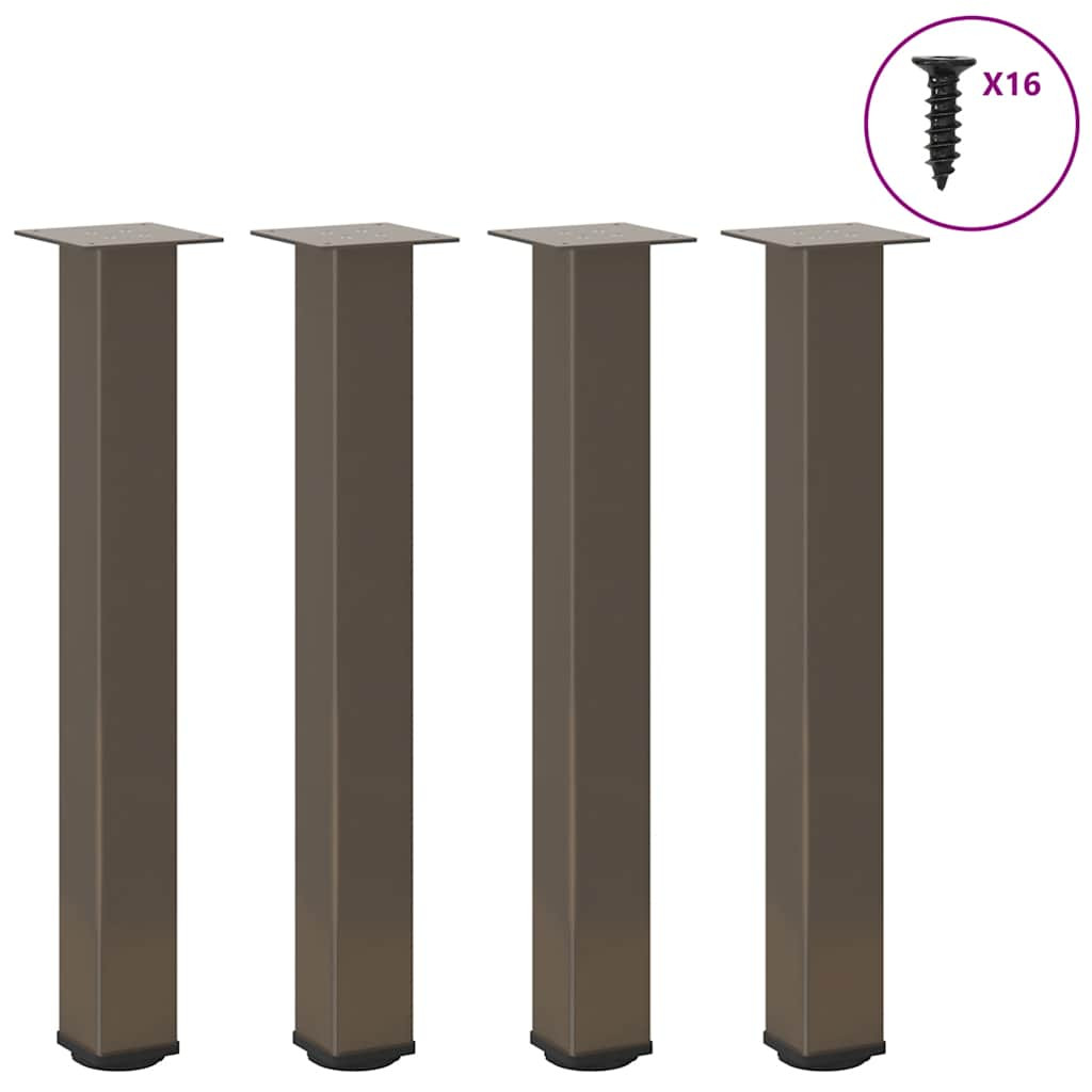vidaXL Konsolentischbeine 4 Stk. Naturstahl 72-74 cm Stahl