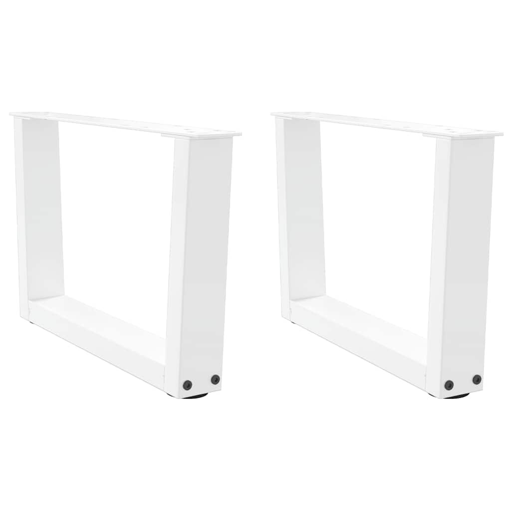 vidaXL Couchtischbeine V-Form 2 Stück Weiß 60x(30-31,3) cm Stahl