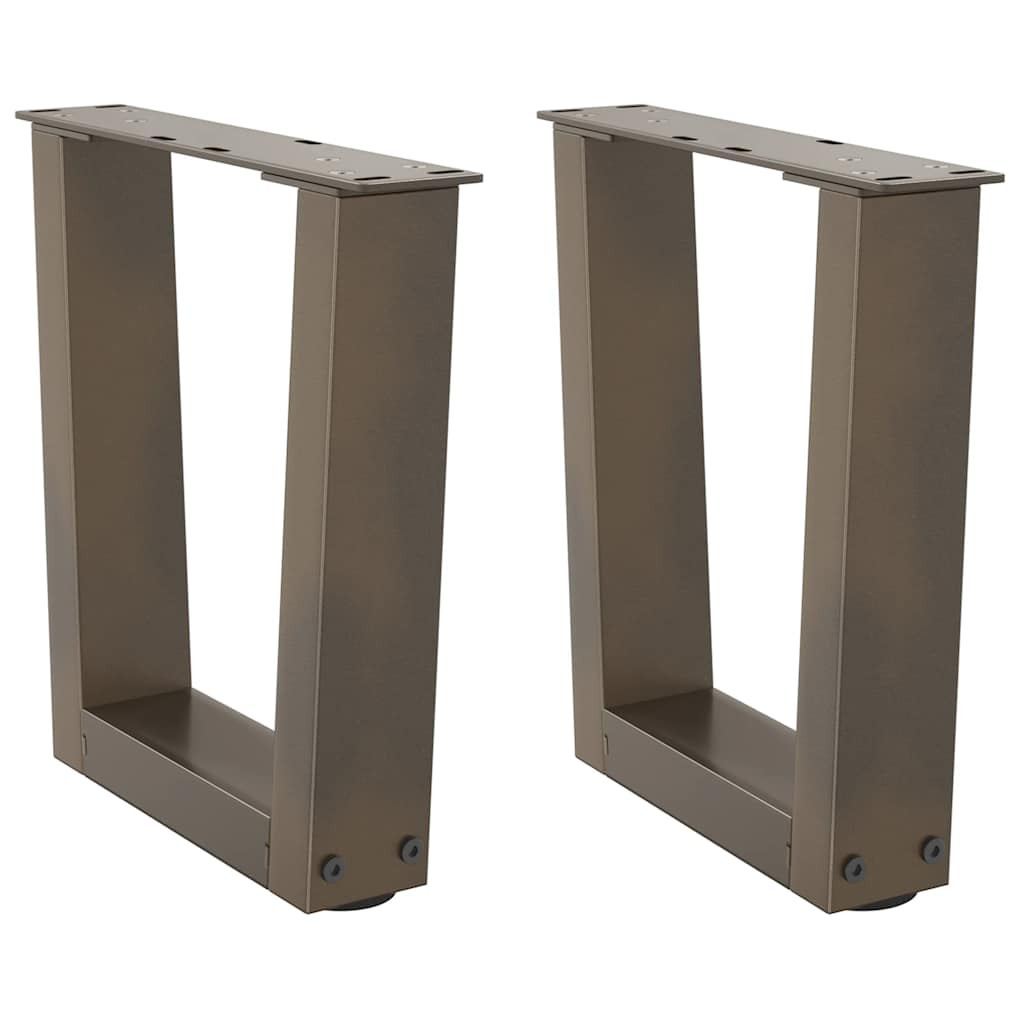 vidaXL Couchtischbeine V-Form 2 Stück Naturstahl 40x(30-31,3) cm Stahl