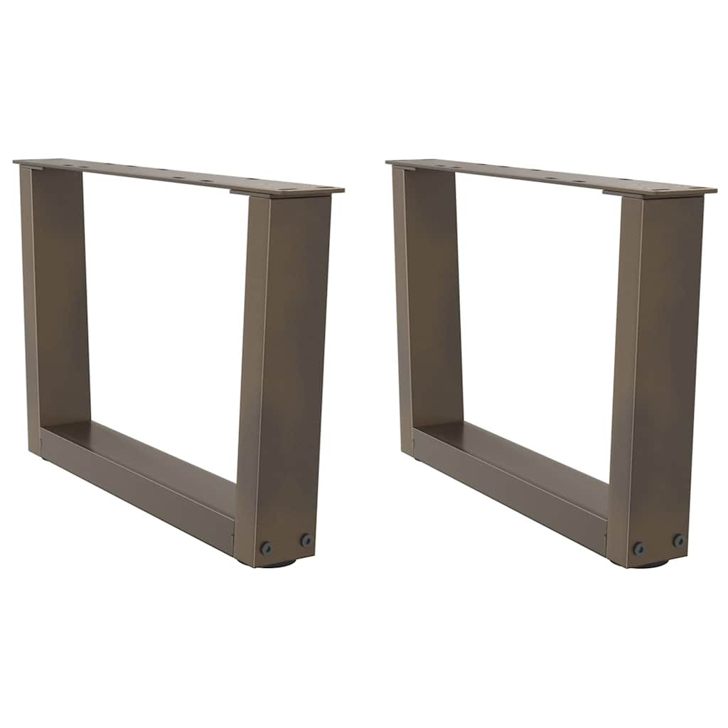 vidaXL Couchtischbeine V-Form 2 Stück Naturstahl 50x(30-31,3) cm Stahl