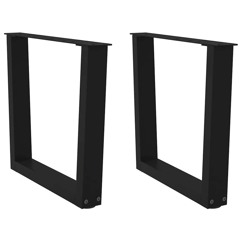 vidaXL Couchtischbeine V-Form 2 Stück Schwarz 60x(42-43,3) cm Stahl