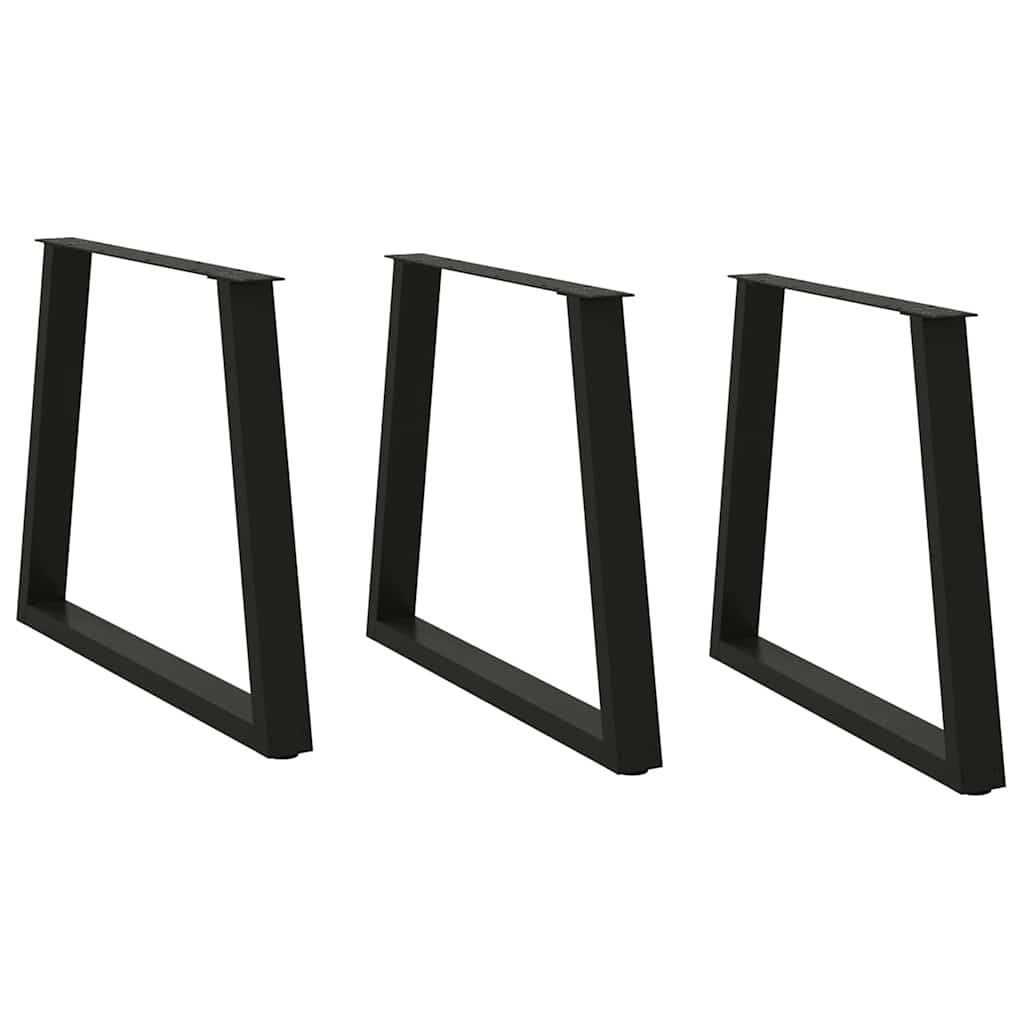 vidaXL Esstisch Beine V-Form 3 Stück Schwarz 80x(72-73,3) cm Stahl