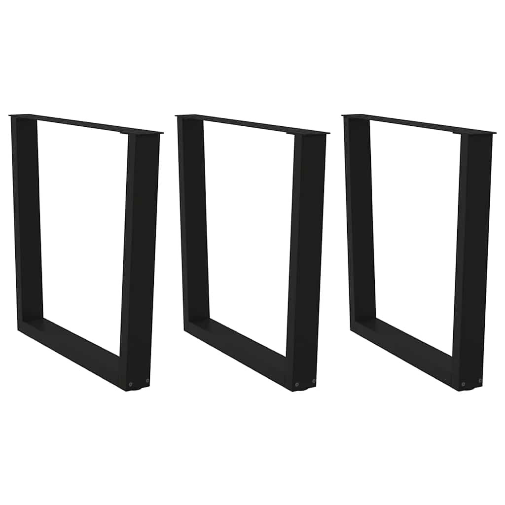 vidaXL Esstisch Beine V-Form 3 Stück Schwarz 80x(72-73,3) cm Stahl