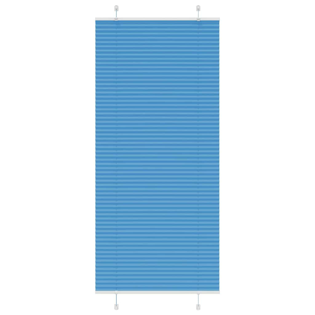 vidaXL Plissee Blau 85x200 cm Stoffbreite 84,4 cm Polyester