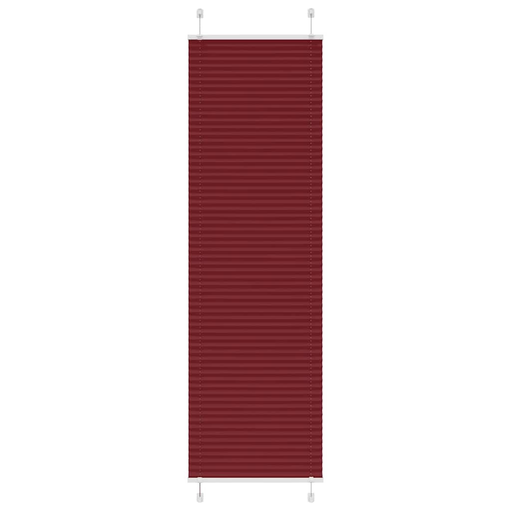 vidaXL Plissee Bordeauxrot 65x200 cm Stoffbreite 64,4 cm Polyester