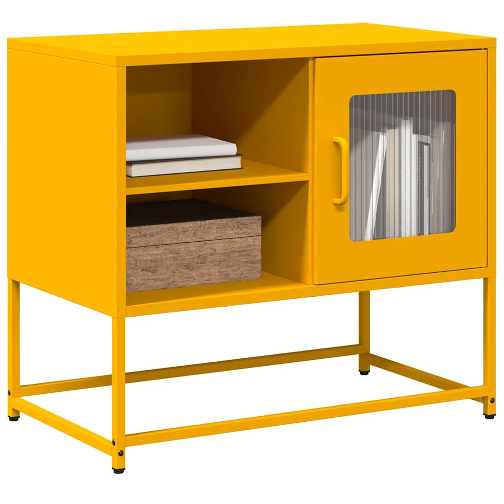 vidaXL TV-Schrank Senfgelb 68x39x60,5 cm Stahl