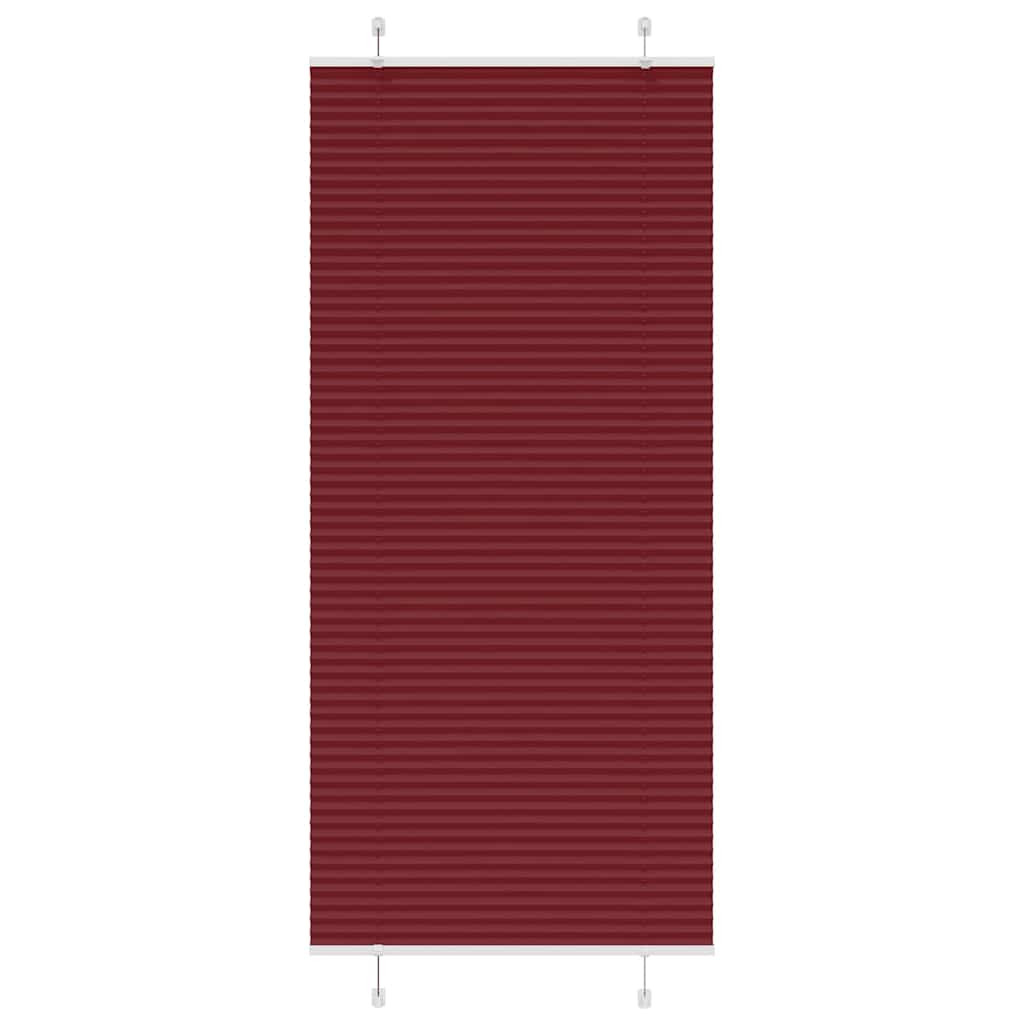 vidaXL Plissee Bordeauxrot 90x200 cm Stoffbreite 89,4 cm Polyester