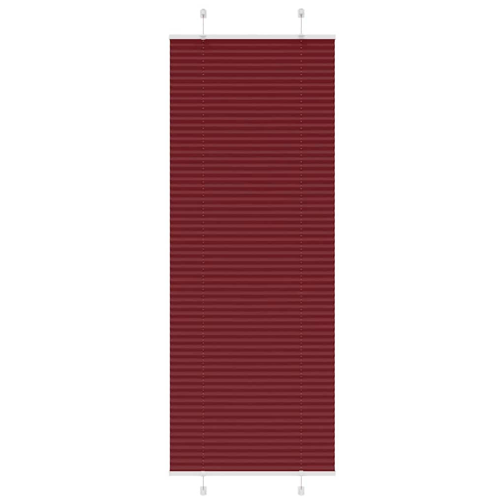 vidaXL Plissee Bordeauxrot 75x200 cm Stoffbreite 74,4 cm Polyester