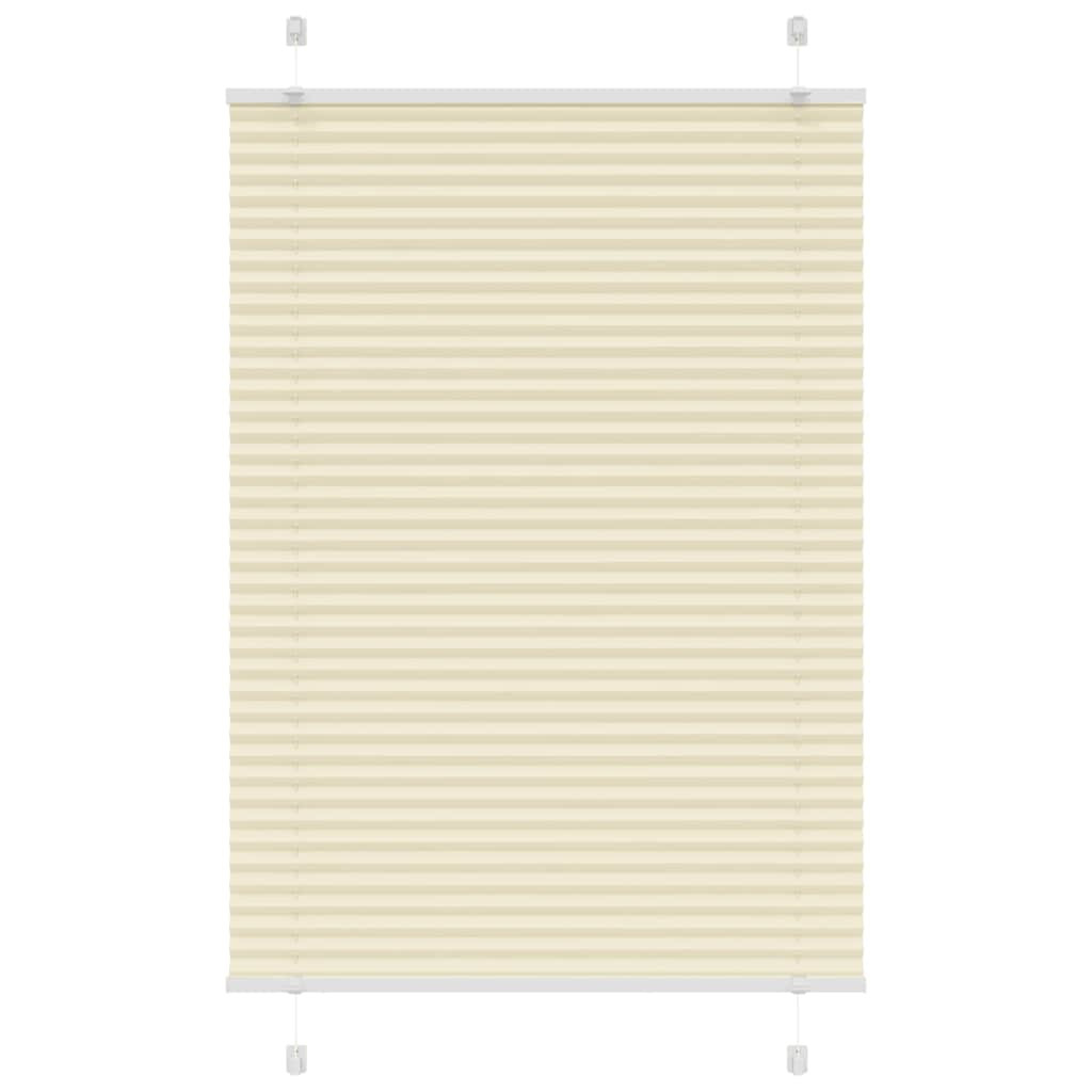 vidaXL Plissee Creme 85x100 cm Stoffbreite 84,4 cm Polyester