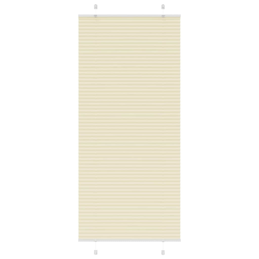 vidaXL Plissee Creme 95x200 cm Stoffbreite 94,4 cm Polyester