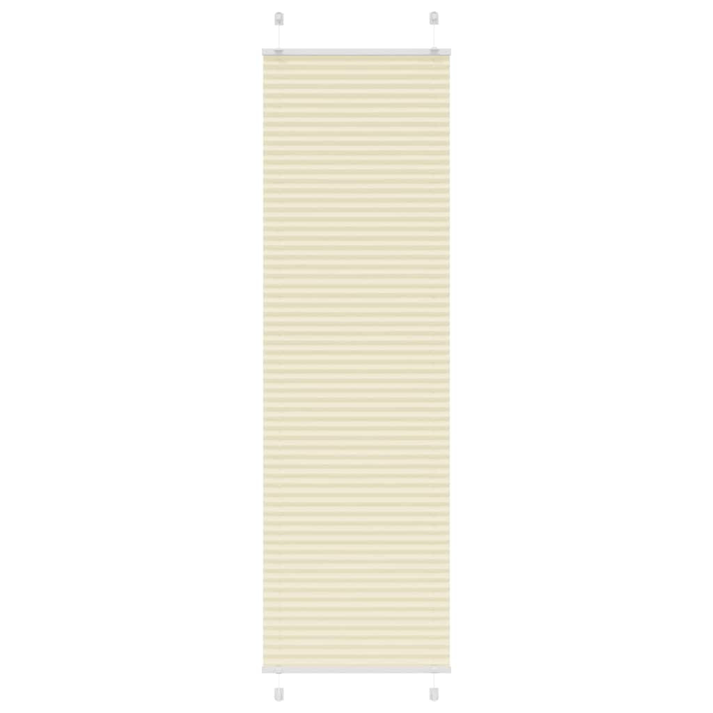 vidaXL Plissee Creme 65x200 cm Stoffbreite 64,4 cm Polyester