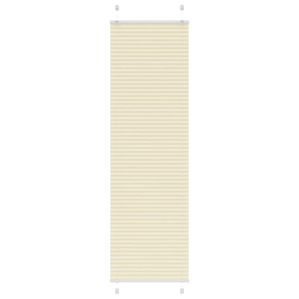 vidaXL Plissee Creme 55x200 cm Stoffbreite 54,4 cm Polyester