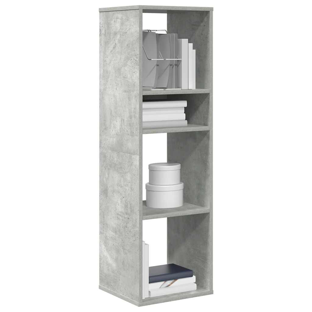 vidaXL Bücherregal Betongrau 34x31x112 cm Holzwerkstoff